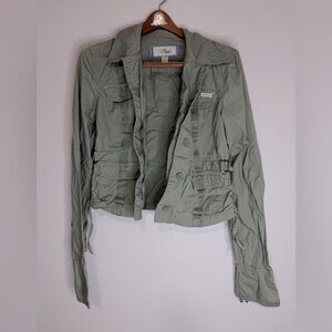 Plugg Y2K Women's Light Sage Utility button up  Jacket size Medium
